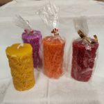 Svíčka KVĚTINOVÁ STŘEDNÍ Chráněná dílna INSPIRACE