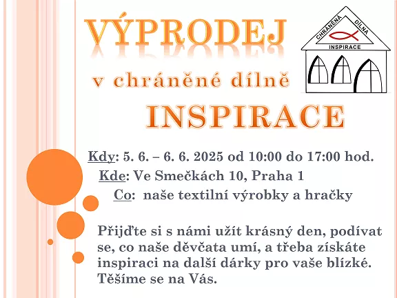 Výprodej našich výrobků před prázdninami