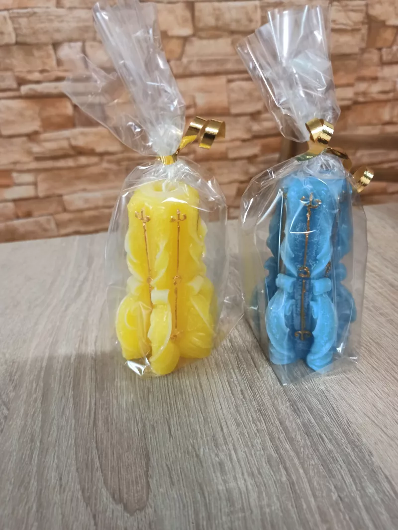 Svíčka vyřezávaná Chráněná dílna INSPIRACE