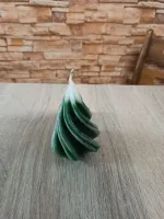 Svíčka vánoční strom ve tvaru spirály, jemně parfémovaná, růžné barvy